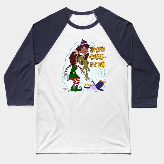 Bad Eggnog! Baseball T-Shirt by D.J. Berry